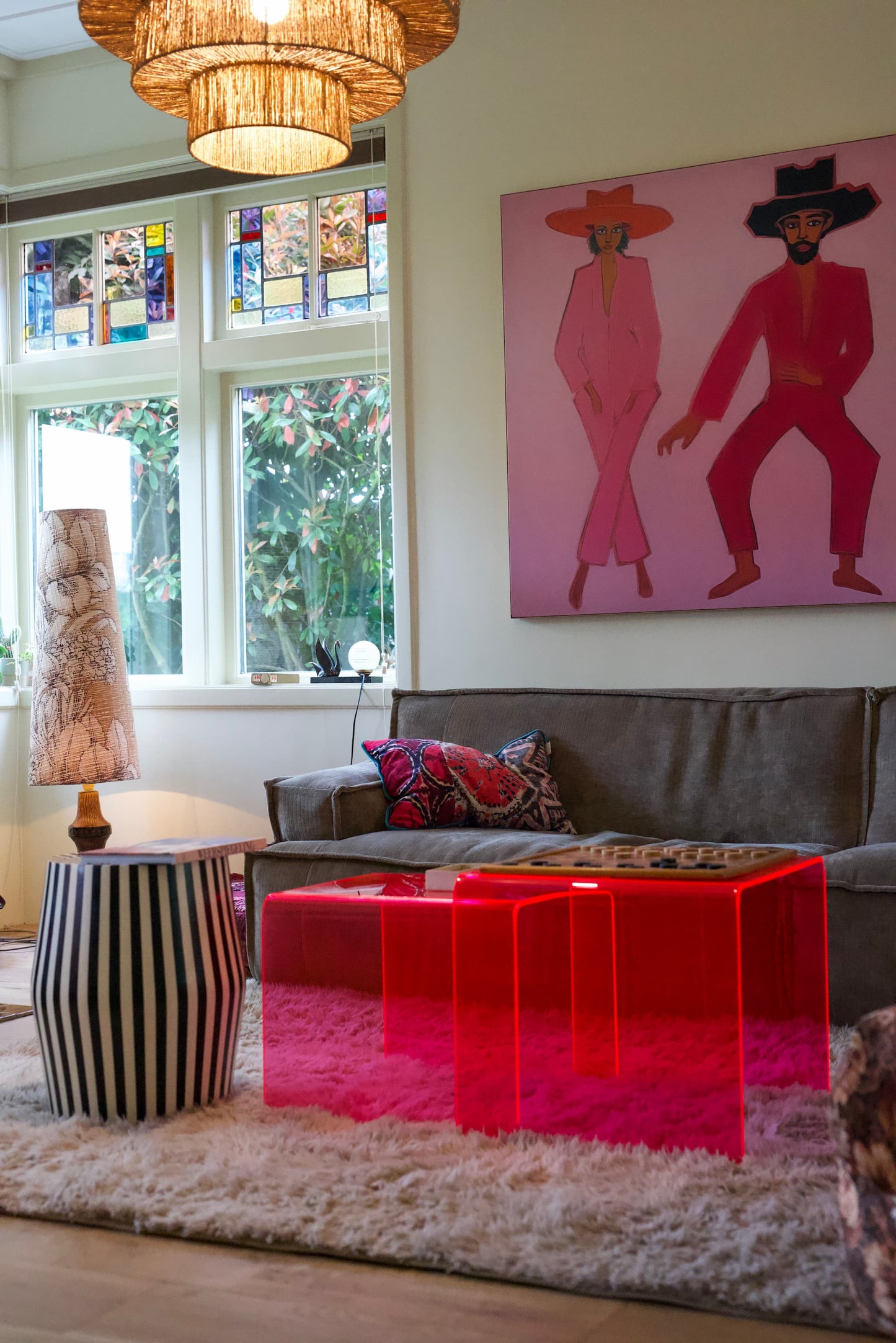 Salontafel set in Koningsroze